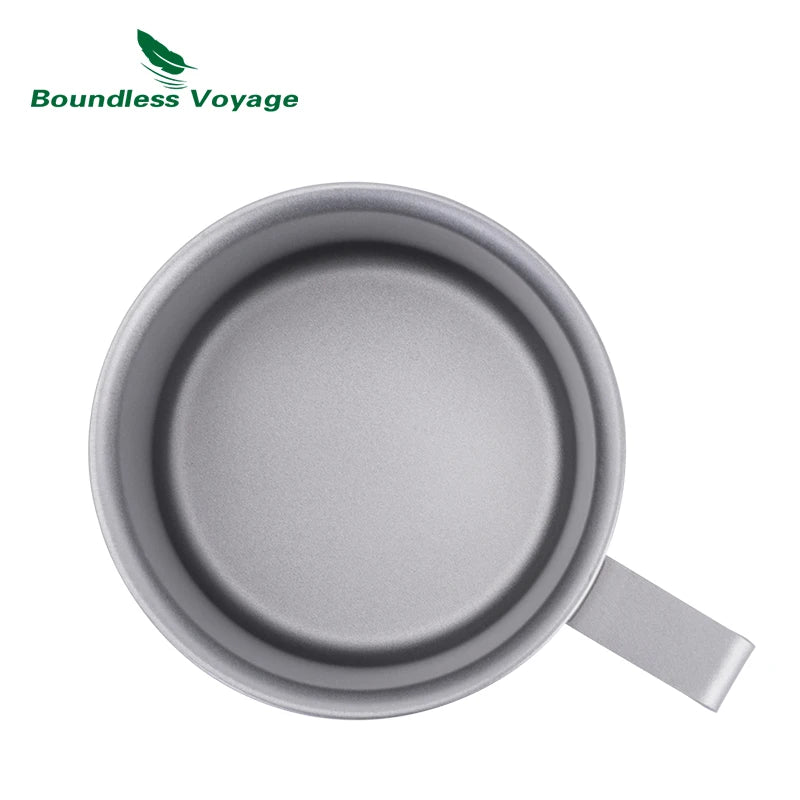 Boundless Voyage Titanium Double Wall Coffee Cup Mini Camping Mug Outdoor Tableware Lightweight Drinkware 220ML Ti3052D