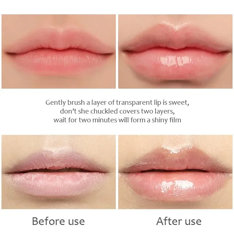 Blushimmer lip plumper oil serum with volumizing and moisturizing properties, reduces fine lines, enhances lip elasticity and shine.
