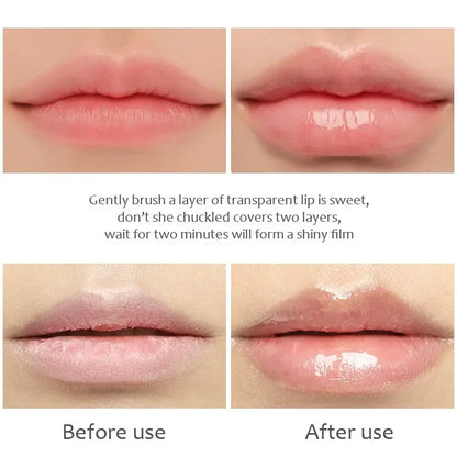 Blushimmer lip plumper oil serum with volumizing and moisturizing properties, reduces fine lines, enhances lip elasticity and shine.