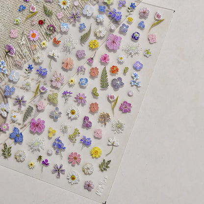 Dream Flower window shell nail art stickers by Blushimmer, featuring Japanese flower designs for self-adhesive press-on nail decoration.