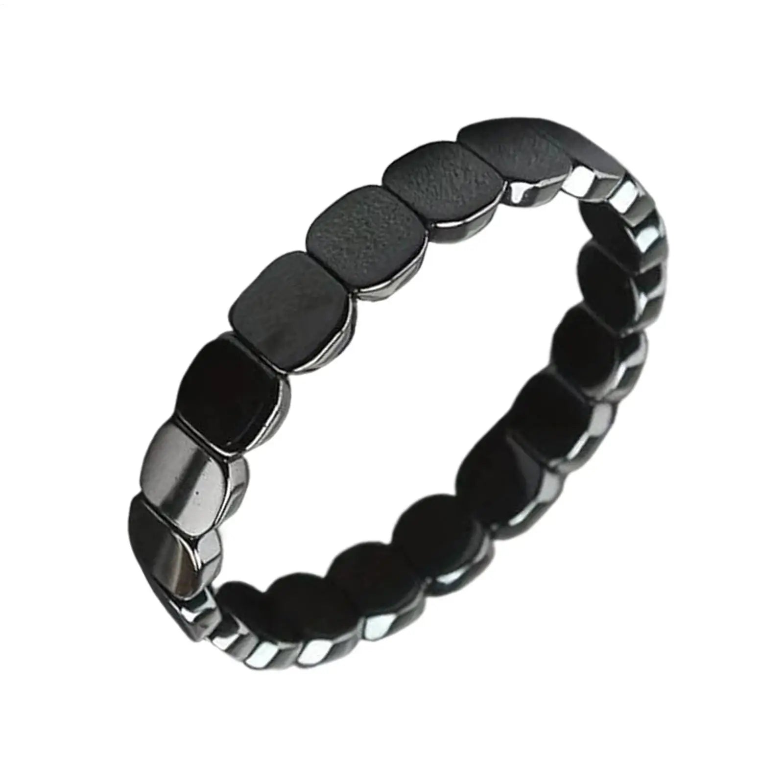 19cm Hematite Bracelet  Fashionable Natural Hematite Stone Bracelet for Men for Father Husband Boyfriend Jewelry Gifts Wristband