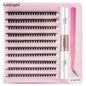 New 10Rows Individual Lashes Kit Natural Long DIY Cluster Eyelashes with Lash Bond and Seal Extension Kit Makeup Tools Faux Cils