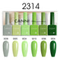 Blushimmer 6-pack CANNI nail gel polish kit with jade, nude, pink shades, HEMA free, perfect for French nail designs and natural color looks.