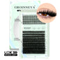 GROINNEYA Lash Clusters Kit Spikes Lash Individuals Eyelash Clusters D-Curly Lash Clusters Kit with Bond and Seal Makeup