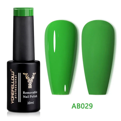 YOKEFELLOW 10ml translucent pink gel nail polish by Blushimmer, high-quality soak-off UV gel with long-lasting finish.