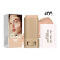 Blushimmer skin tint foundation stick with concealer and serum, featuring a bronzed, smooth, high-coverage finish in travel size