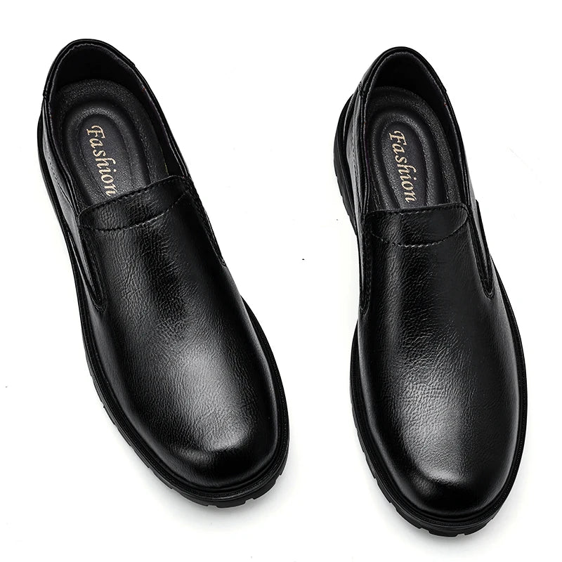 Mens Slip On Oxfords Loafers Casual Leather Shoes Pure Color New Arrival Italian Shoes Italian