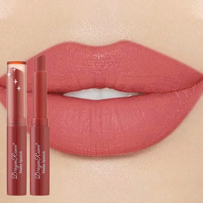 Blushimmer nude matte waterproof lipstick in sexy red velvet shade, long-lasting lip color for women, makeup product image
