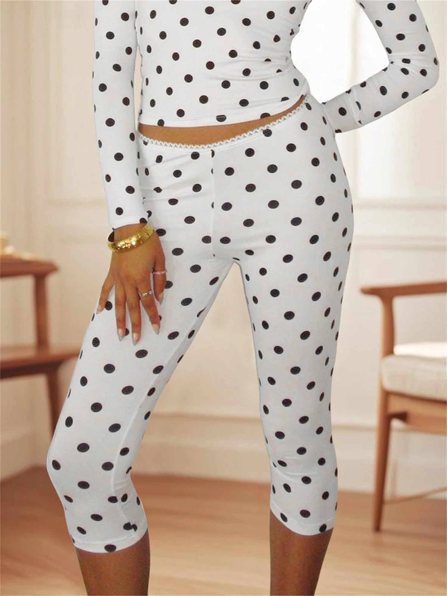 Floral Print High Waist Cropped Leggings with Ruffle Hem for Women Stretchy  Fit Capris Pants for Summer Style