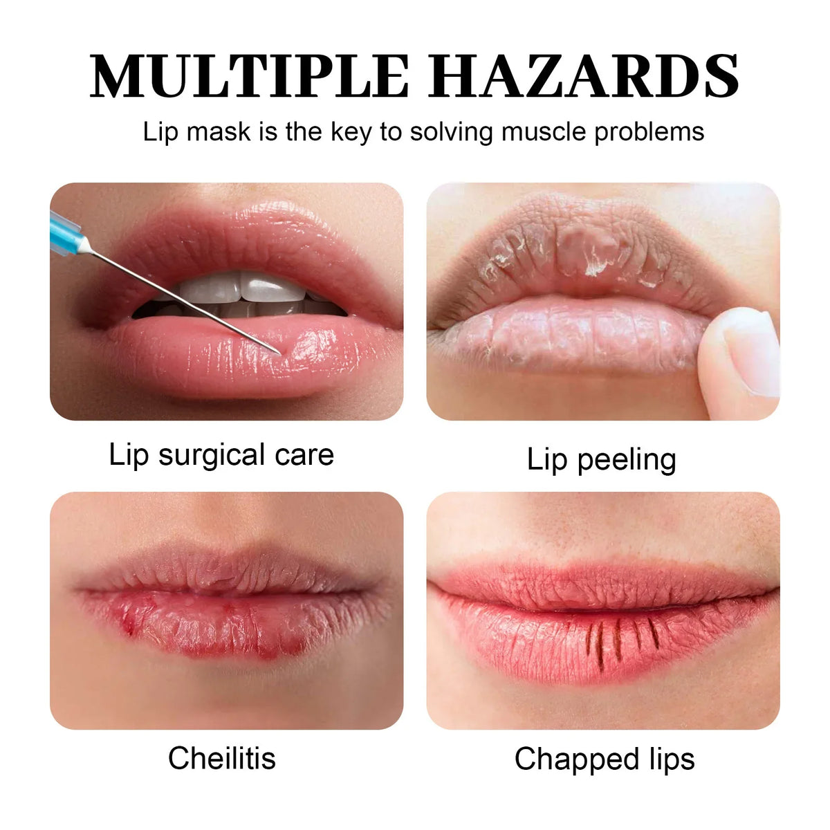 Blushimmer exfoliating lip mask for dry, cracked lips with moisturizing, brightening, and dead skin removal benefits.