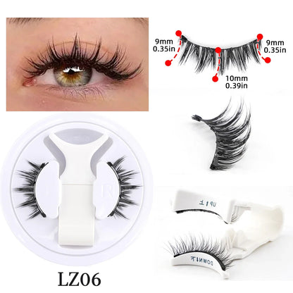 Pair of handmade fluffy magnetic faux mink eyelashes with magnetic tweezers, natural false eyelashes by Blushimmer.