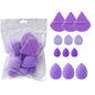 Blushimmer 12-piece all-purpose makeup sponge set with powder puffs, mini air cushion puffs, beauty eggs, and mini beauty sponges