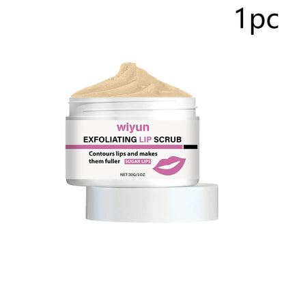 Blushimmer gentle lip scrub with sugar exfoliates and hydrates for soft, smooth lips in a natural, moisturizing lip care treatment.