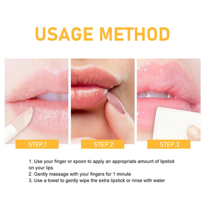 EELHOE Honey Lip Scrub Exfoliator for Dry Chapped Lips Nourishing Moisturizing Dead Skin Removal Plumping Line Care Treatment