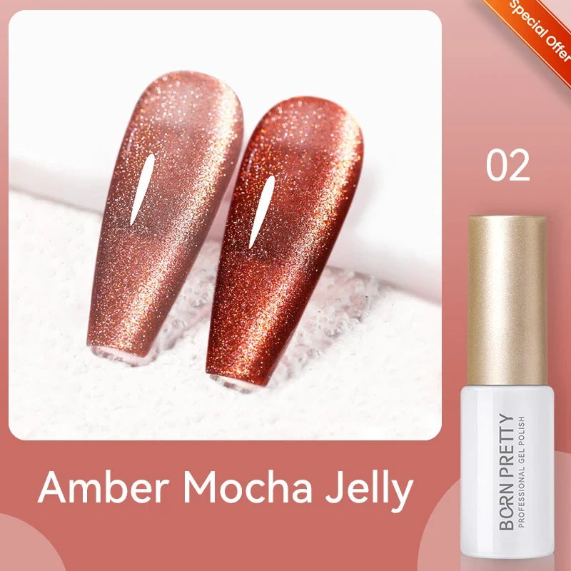 Silver carat glitter gel nail polish from Blushimmer with reflective sparkle, ultra-shine finish, ideal for UV nail art and soak-off manicures.