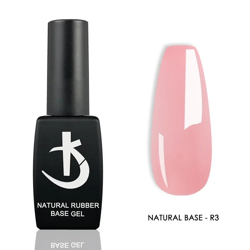 Blushimmer Milky White Rubber Base Gel Polish with Nude Pink tint, ideal for gel nails, UV/LED semi-permanent nail art.