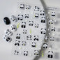 Blushimmer 1-piece 5D panda nail stickers with cartoon rabbits, flowers, and animals for cute self-adhesive nail art decals and decorations.