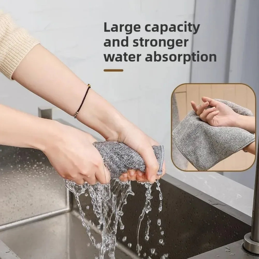 5/10/20 Item 5: Kitchen Towels, Ultra-fine Fiber Light Gray Cleaning Cloth Set, Soft and stain-resistant fabric