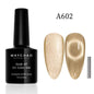 Blushimmer Galaxy Cat Eye Gel Nail Polish with magnetic rainbow holographic effect, ideal for UV soak-off nail manicures.