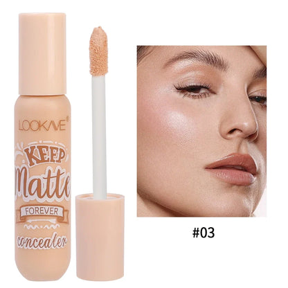 Blushimmer waterproof matte liquid concealer cream for face, covering dark circles, acne, and contouring with a moisturizing finish.