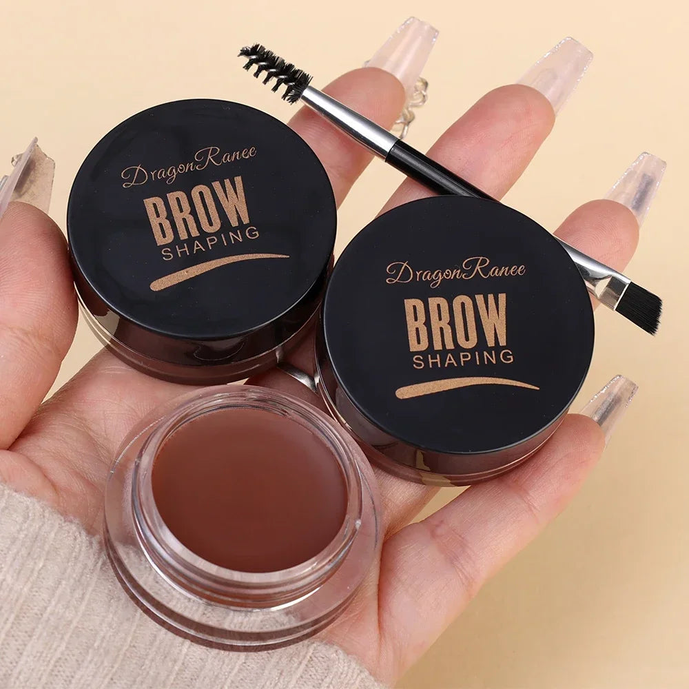 3D Wild Eyebrow Tint Cream by Blushimmer, waterproof matte brown-black gel with natural, defined eyebrow appearance.