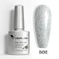 Blushimmer Venalisa HEMA TPO Free Glitter Nail Gel Polish with full coverage pink nude and glitter accents for UV and LED nails