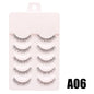 Blushimmer DINGSEN fake anime eyelashes, 5 pairs of natural daily manga style clear band lashes with a little devil design.