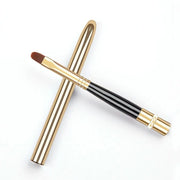 Beauty Lady Lip Gloss Brush Makeup Brush Metal Handle with Protect Cap Cosmetic Brush Lipstick Brush Concealer Brush Lip Brush