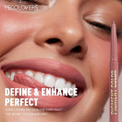 Blushimmer matte lip liner pen with waterproof, long-lasting formula, easy glide, moisturizing, suitable for all skin types.