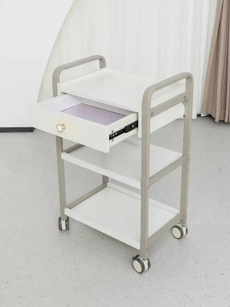 Beauty Barbershop Multifunction Salon Trolley with Wheels Sofa Beside Salon Trolley Carrello Attrezzi Beauty Furniture HYST