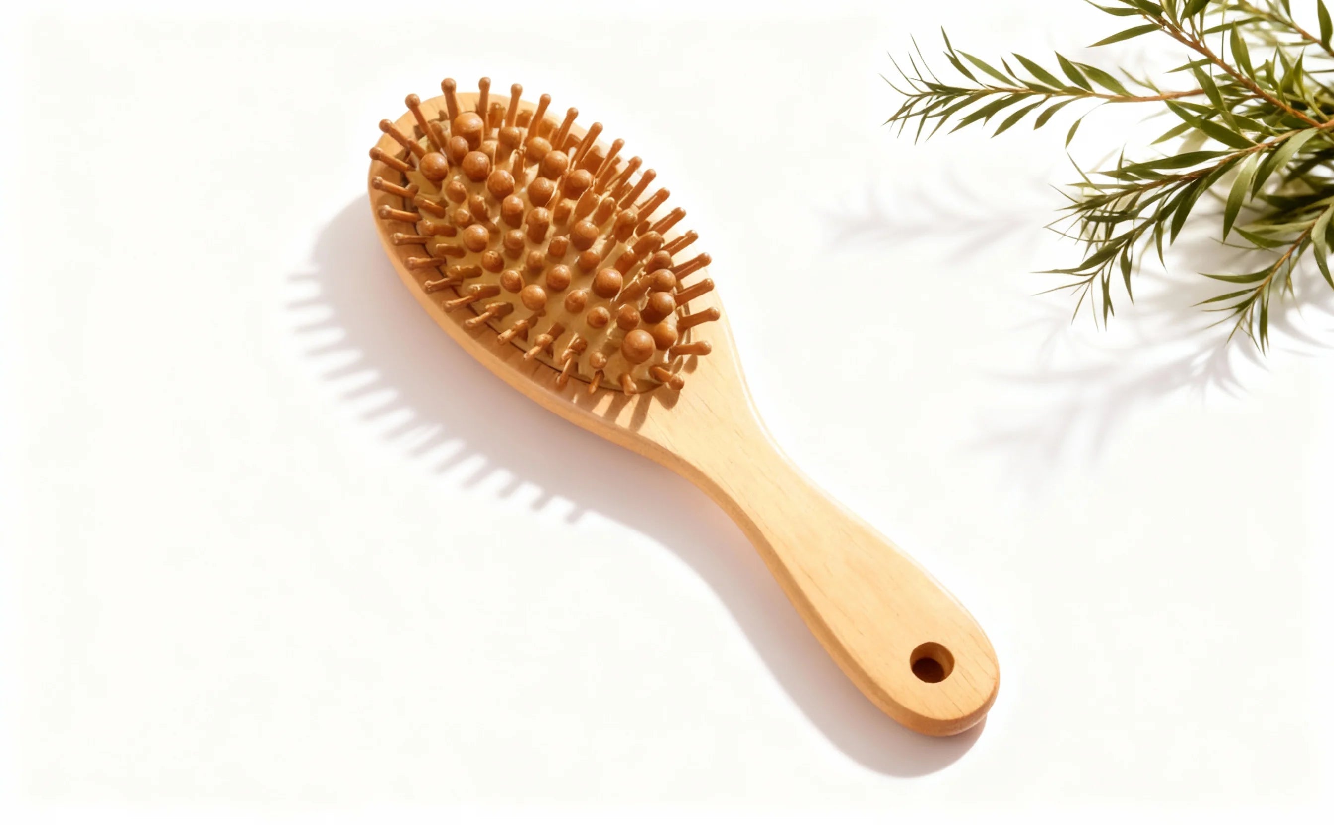 Bamboo Hair Brush Women Styling Hair Comb Hairbrush Wide Teeth Bamboo Combs for Hair Smooth Massage Scalp Brush Barber Comb