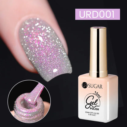 Blushimmer UR SUGAR 15ml translucent white gel polish for semi-permanent UV nail art and soak-off gel varnish.