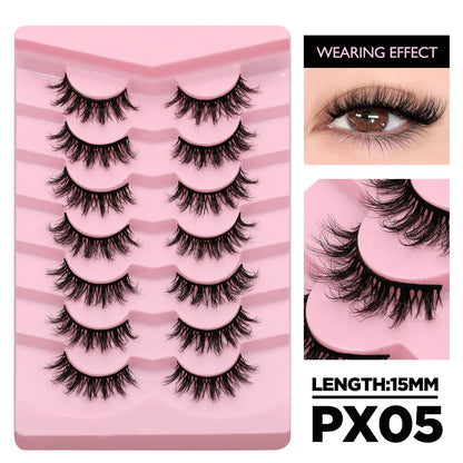 Blushimmer cat eyelashes with fluffy 3D mink design for a natural, lightweight, reusable false lash look for daily or special occasions