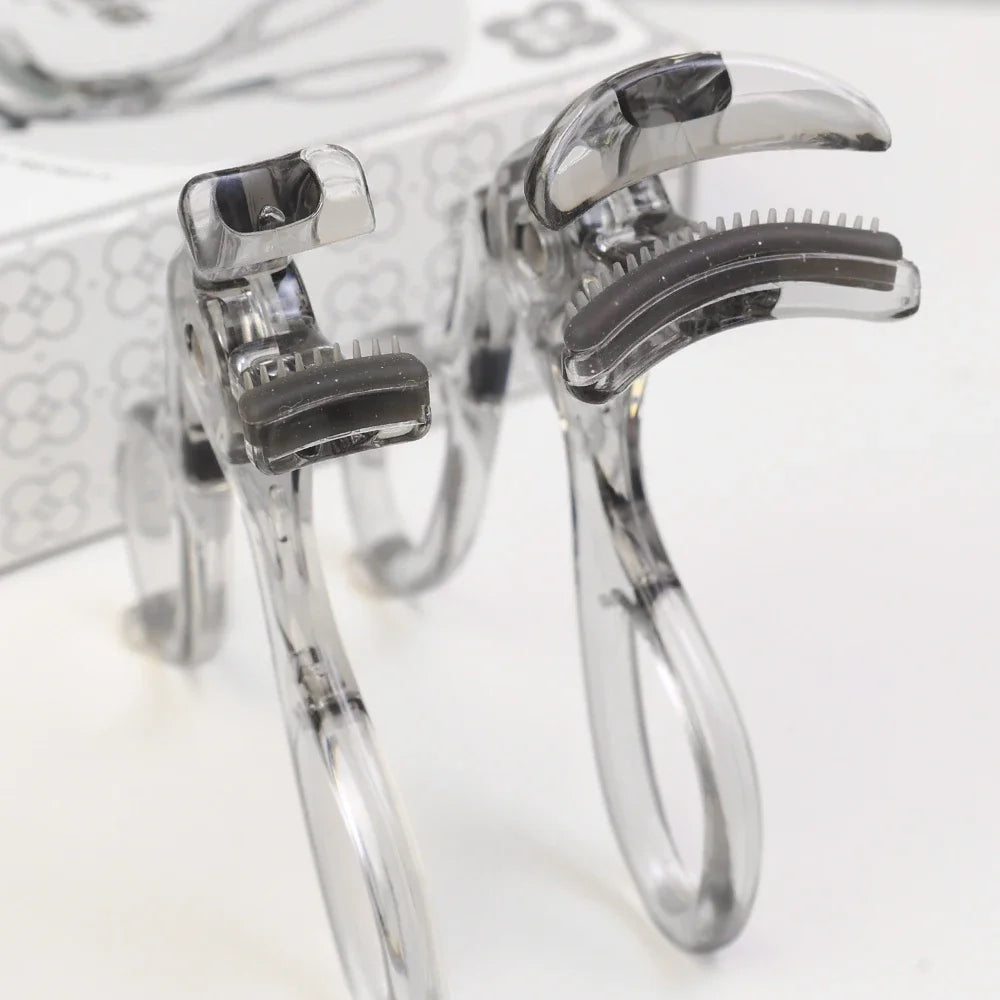 Blushimmer professional frameless eyelash curler with refill pad, long-lasting lash shaping tool with comb tooth design