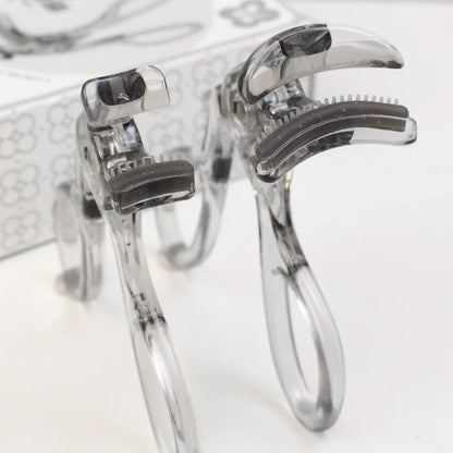 Blushimmer professional frameless eyelash curler with refill pad, long-lasting lash shaping tool with comb tooth design
