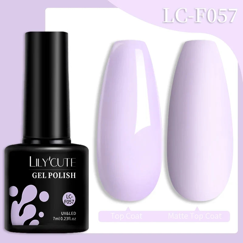 Blushimmer LILYCUTE 7ML colorful gel nail polish bottles in various shades for long-lasting manicure and nail art.