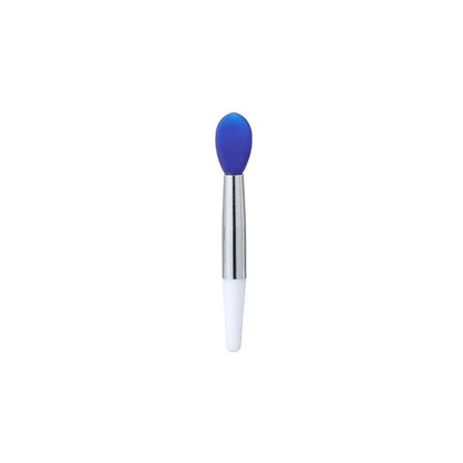Set of 10 Blushimmer silicone lip and eye makeup brushes, mini and portable with transparent applicator sticks for lipstick and eye makeup.