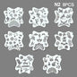 Reusable Blushimmer body painting stencils for face art, temporary tattoos, and body stamps on plastic sheets.