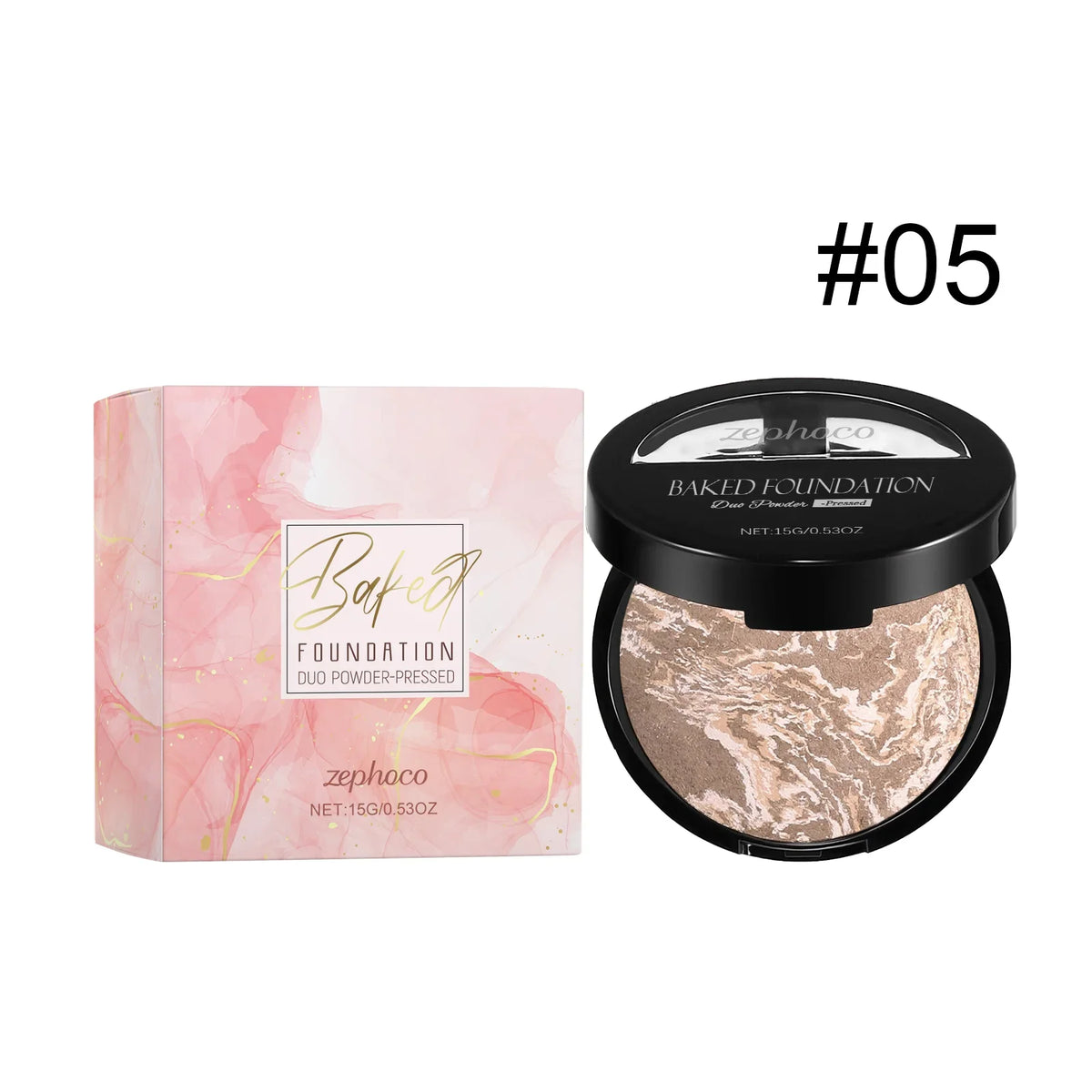 Blushimmer full coverage pressed powder foundation with oil control and waterproof finish, providing a matte, flawless face makeup look.