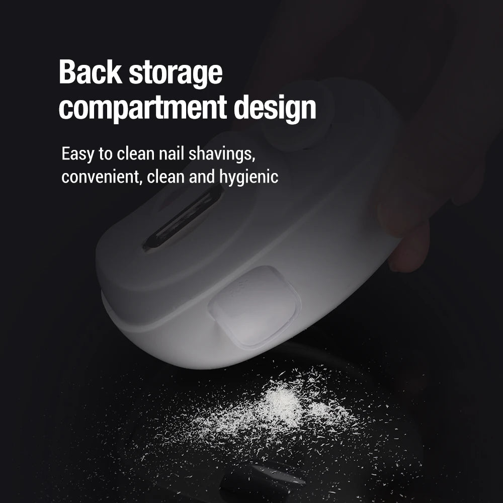 2 In 1 Electric Nail Clippers Manicure Anti-Splash Nail Trimmer For Baby Finger Toe Scissors Pedicure Thick Nails Cutter Tools