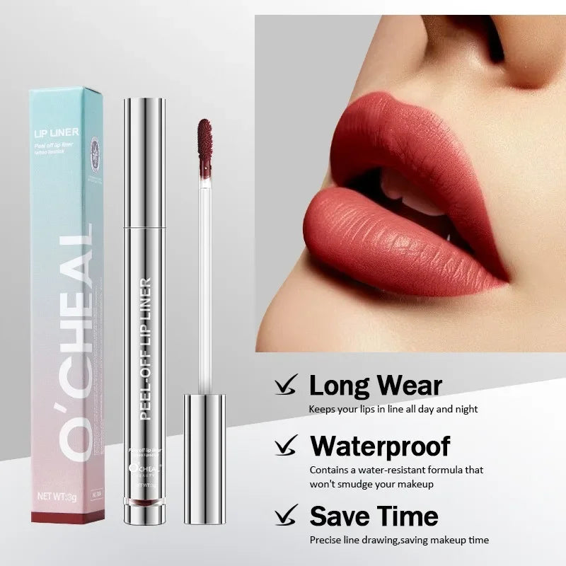 Blushimmer Peel Off Lip Liner Stain Kit with trendy colors, waterproof matte lip tint set, featuring easy-to-apply lip stain products.