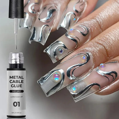 Blushimmer metallic gel nail polish in silver, gold, or rose mirror finish with 5/7/8ml bottle for UV nail art and semi-permanent manicure