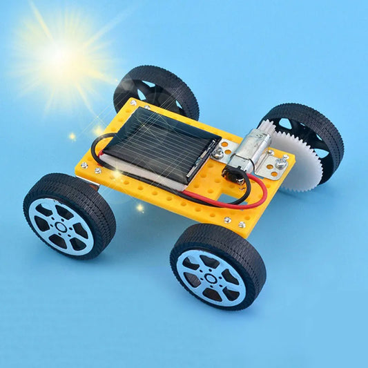 Mini solar car toy for kids, assembled energy-powered STEM educational toy by XDR Official Store, perfect for creativity and birthdays.