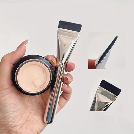 Blushimmer 1/2pc multi-use face foundation brush with hypoallergenic nylon bristles, ideal for contouring and flawless makeup application
