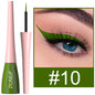 Matte dark green waterproof liquid eyeliner pencil by Blushimmer, ultra-thin, long-lasting, quick-dry eye makeup for precise application.