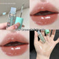 Blushimmer Moisturizing Shimmer Lip Gloss with hydrating jelly formula and a glossy mirror finish on smooth lips.
