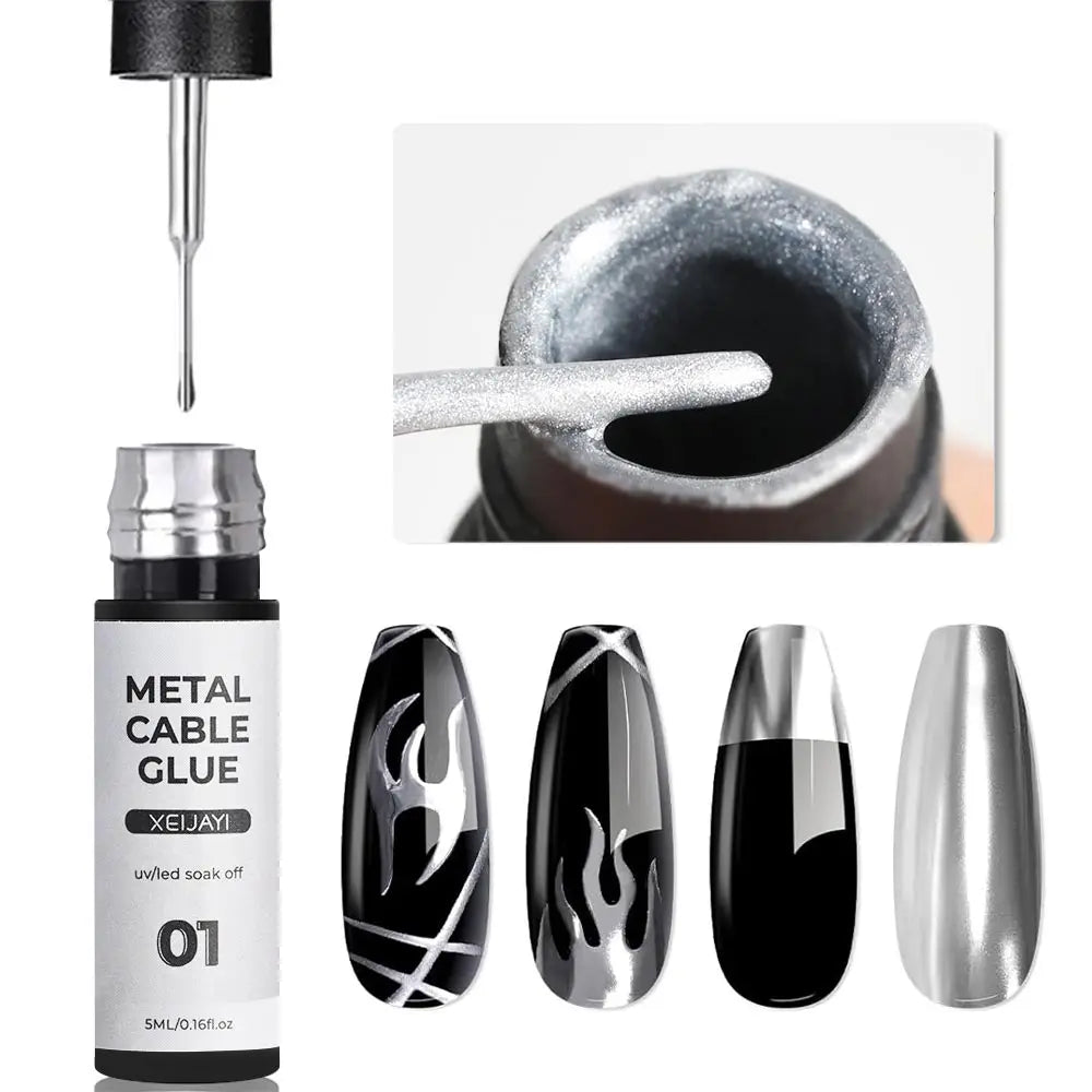 Blushimmer metallic gel nail polish in silver, gold, and rose mirror shades, semi-permanent UV nail art gel polish.