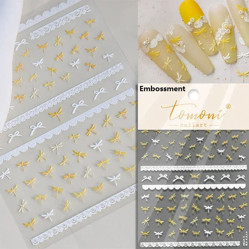 French leopard print bowknot lace ribbon with rhinestones and pearls, ideal for manicure decoration and nail art stickers.