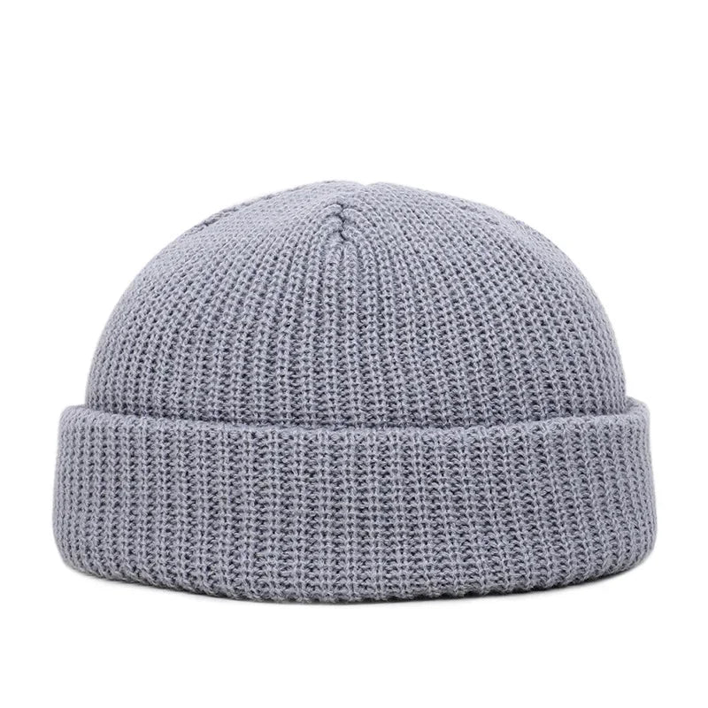 Knitted Hat for Men Women Caps Hip Hop Wool Fashion Simple Warm Skullies Beanies Solid Autumn Winter Beanie Cap Trendy Style
