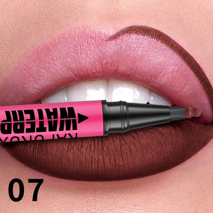 1PC Liquid Matte12-Color Lipliner Pencil Waterproof Plumping Stain Lipstick Natural Lip Liner Outline Lips Contour Makeup